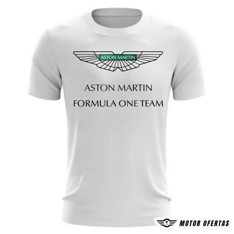 Camisetas da Aston Martin Branco em Poliéster