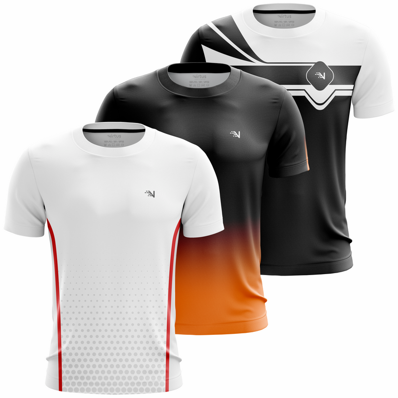 Combo 3 - Camiseta Dry Fit Adulto Unissex - Treino