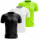 Combo 3 - Camiseta Dry Fit Adulto Plus Size Unissex - Básica