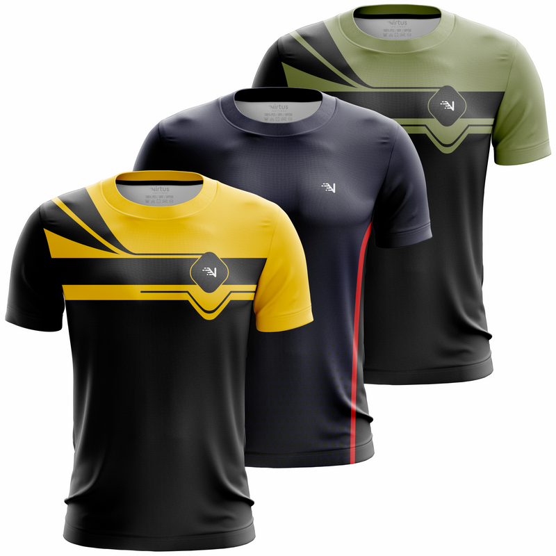 Combo 3 - Camiseta Dry Fit Adulto Unissex - Treino