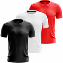 Combo 3 - Camiseta Dry Fit Adulto Plus Size Unissex - Básica