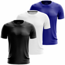 Combo 3 - Camiseta Dry Fit Adulto Plus Size Unissex - Básica