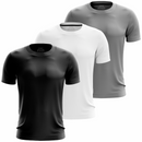 Combo 3 - Camiseta Dry Fit Adulto Plus Size Unissex - Básica