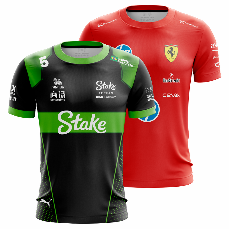 Combo 2 - Camiseta Dry Fit Adulto Plus Size Unissex - Equipes F1