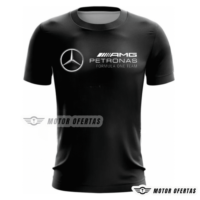 Pague 2 e Leve 3: Camisetas Pretas da F1 de Algodão