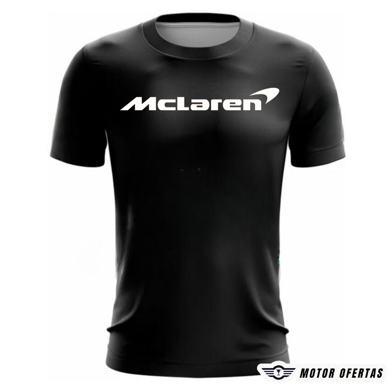 Camiseta da McLaren Preta de Algodão