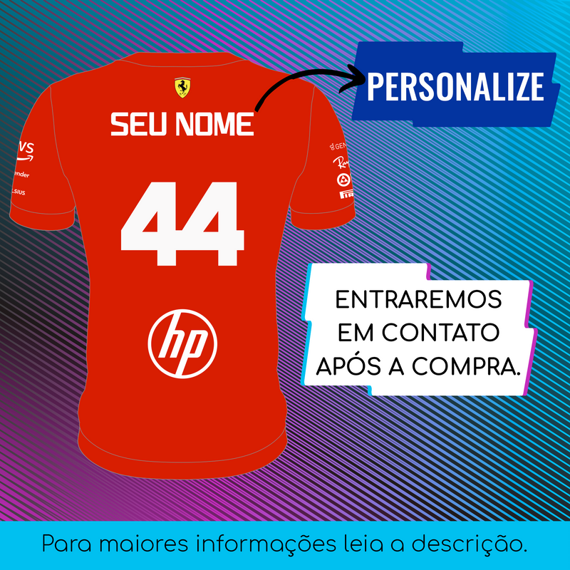 Camiseta Dry Fit Unissex - Ferrari Hamilton - Ref. MV1.17