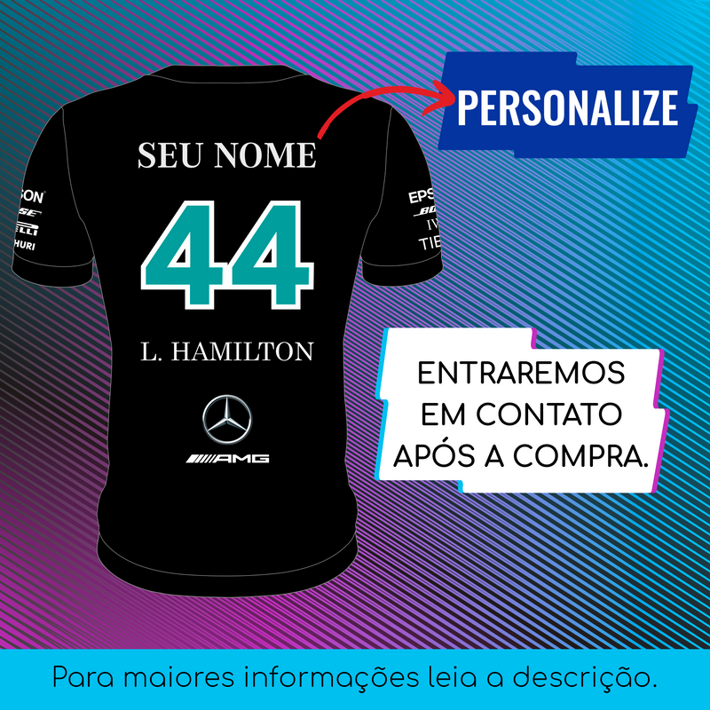 Camiseta Dry Fit Unissex - Mercedes Hamilton - Ref. MV2.2