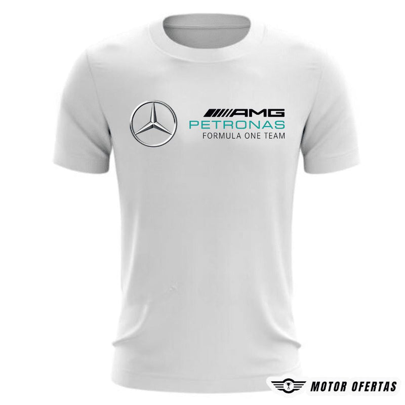 Camisetas da Mercedes de Algodão Camisetas da Mercedes de Algodão Motor Ofertas Branco e Verde P 