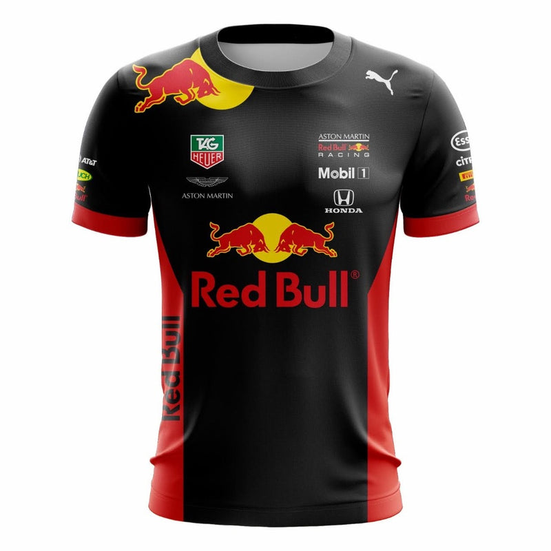 Camiseta Preta RBR Max Verstappen Dryfit