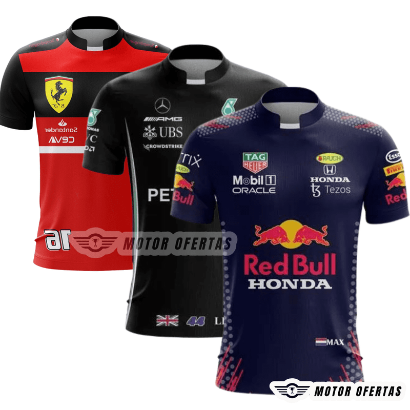Compre 2 Leve 3 - Camisetas da F1 Variadas