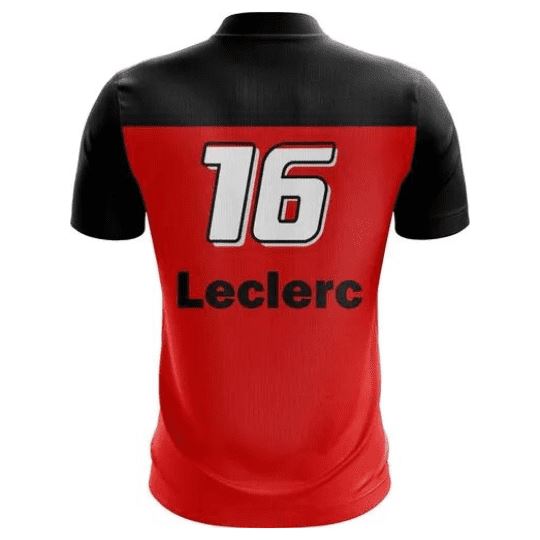 Camiseta de Charles Leclerc da F1 Camiseta de Charles Leclerc da F1 Motor Ofertas 