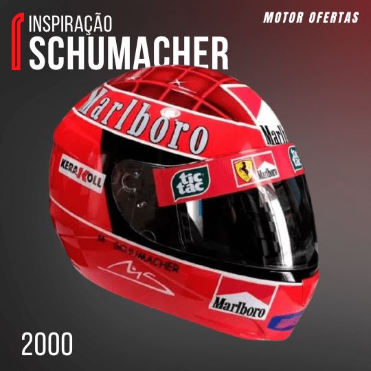 Capacetes do Schumacher em Tamanho Real Capacetes do Schumacher em Tamanho Real Motor Ofertas Schumacher 2000 56 