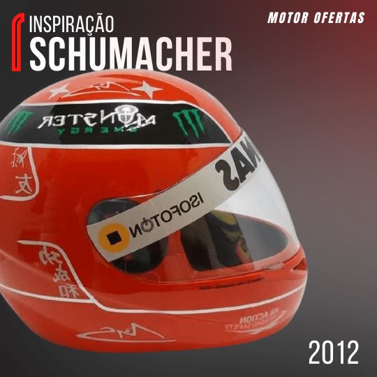 Capacetes do Schumacher em Tamanho Real Capacetes do Schumacher em Tamanho Real Motor Ofertas Schumacher 2012 56 