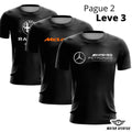 Compre2 Leve 3 - Camisetas Pretas da F1 de Algodão Compre2 Leve 3 - Camisetas Pretas da F1 de Algodão Motor Ofertas Mercedes + McLaren Laranja + Alfa Romeo P 