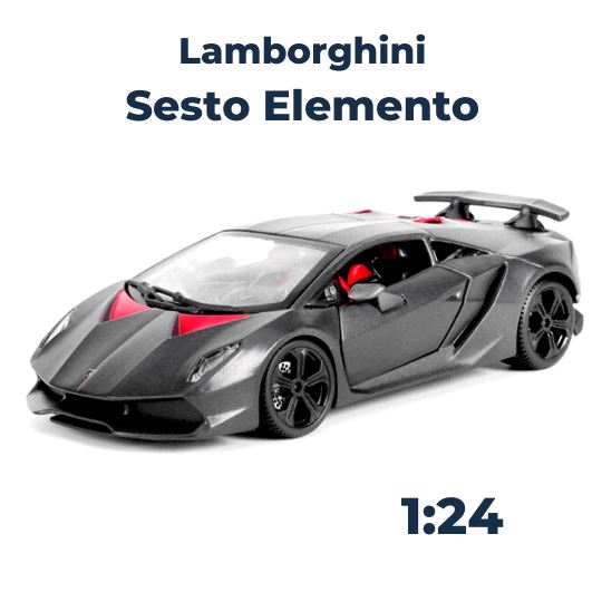 Lamborghini Sesto Elemento Preta Miniatura (Escala 1:24)